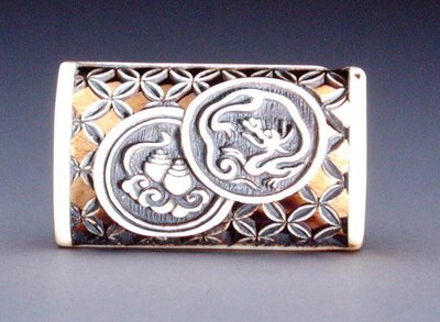 Ajur tasarımlı Netsuke, c.1870 (geyik boynuzu) (208395