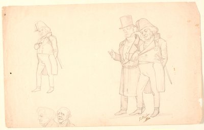 Ørsted kardeşlerin karikatürü. by P.C. Skovgaard