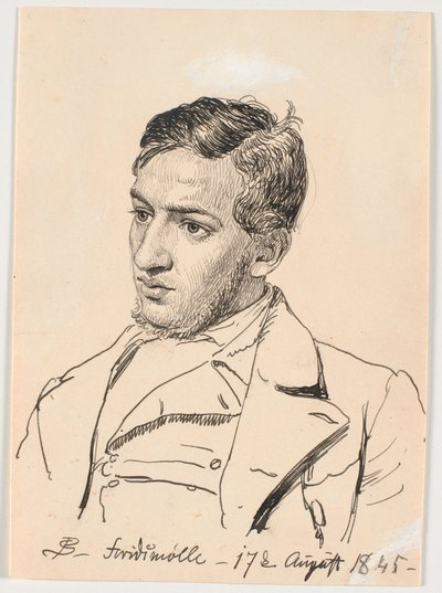 Ressam Carlo Dalgas'ın portresi. by P.C. Skovgaard