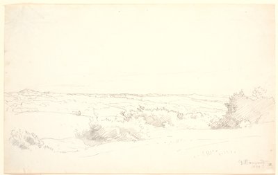 Tepelik bir manzara görünümü. by P.C. Skovgaard