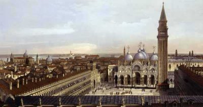 San Marco Meydanı, Venedik, F. Citterio tarafından oyulmuş (renkli gravür) (130084 detayı) by P. (after) Majocchi