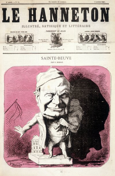 Sainte - Beuve (Sainte -Beuve) - Bernay tarafından, “” Le Hanneton ”” ”du 03/10/1867 by P. Bernay