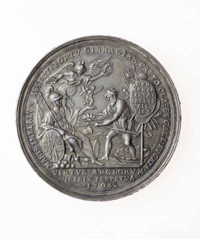 İngiliz Zaferlerini Anma Madalyası, 1704 (gümüş) by P. H. Muller