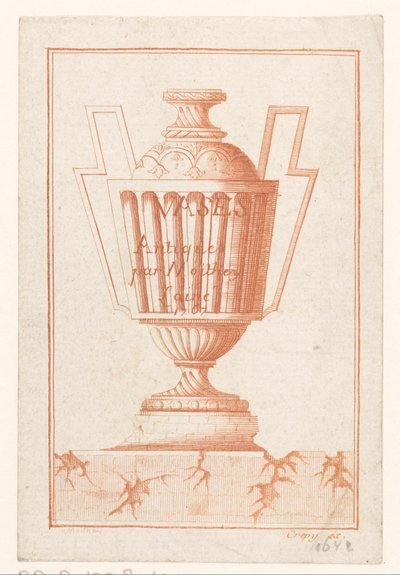 Dikdörtgen kulplu vazo Moithey l'Ainé 1767 par antika vazolar (nesne üzerinde seri başlığı) by P. Moithey (l