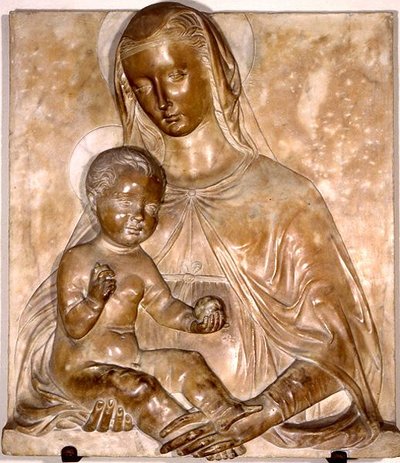 Madonna ve Çocuk (mermer) by Pagno di Lapo Portigiani