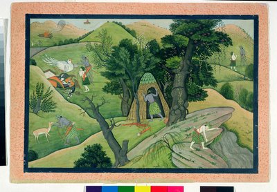 74.73 Rama ve Lakshmana, Ramayana, Kangra, Himachal Pradesh