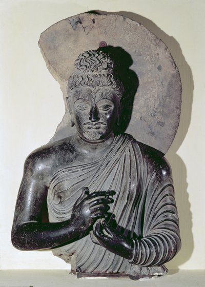 Vaaz veren bir Buda büstü, Greko-Budist tarzı, 1.-4. yüzyıl by Pakistani School