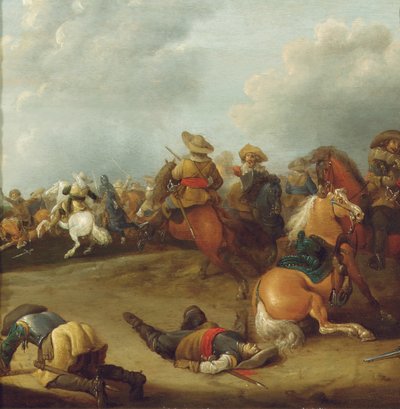Bir süvari savaşı by Palamedes Palamedesz