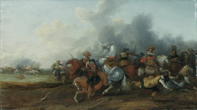 Bir süvari çatışması, 1632 by Palamedes Palamedesz