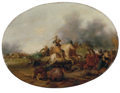 Düşmüş bir atla süvari çatışması, 1637 by Palamedes Palamedesz