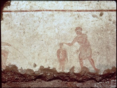 Vaftiz Sahnesi, 3. yüzyıl (fresk) by Paleo Christian