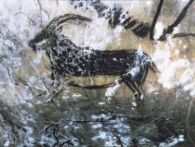 Keçi veya Güderi, Kara Oda'da kaya resmi, Magdalenian (mağara resmi) by Paleolithic Paleolithic