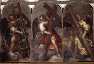 Tutkunun aletlerini tutan melekler (Resim by Palma Il Giovane