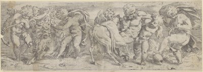 Sarhoş satir ve putti by Paolo Farinati
