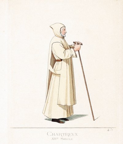 Rahip kostümü: Carthusian bir keşiş, Aziz Bruno'nun emri by Paolo Mercuri