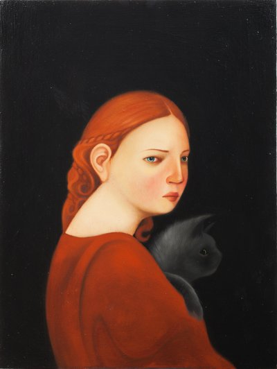 Laura, 2019 (ahşap panel üzerine yağlıboya) by Paolo Perfranceschi