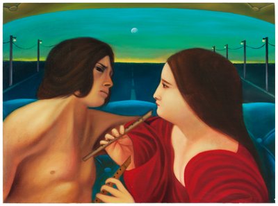 Mythologica n°1: Aphrodite, 2025 (ahşap panel üzerine yağlıboya) by Paolo Perfranceschi