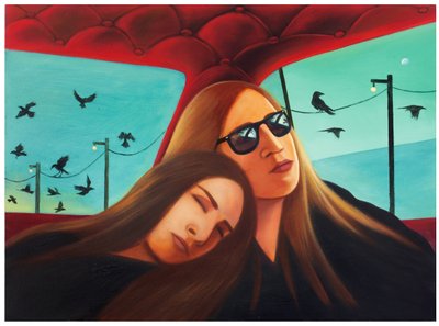 Mythologica n°4: Artemis, 2025 (ahşap panel üzerine yağlıboya) by Paolo Perfranceschi