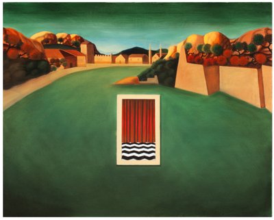 Şehitliğin ön odası, 2017 (ahşap panel üzerine yağlıboya) by Paolo Perfranceschi