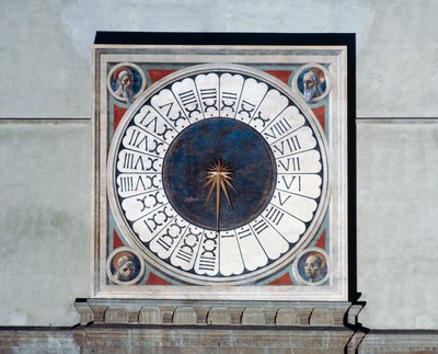 Peygamberlerin kafaları ile saat yüzü by Paolo Uccello
