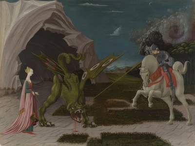 Aziz George ve Ejderha. 1470 civarında by Paolo Uccello