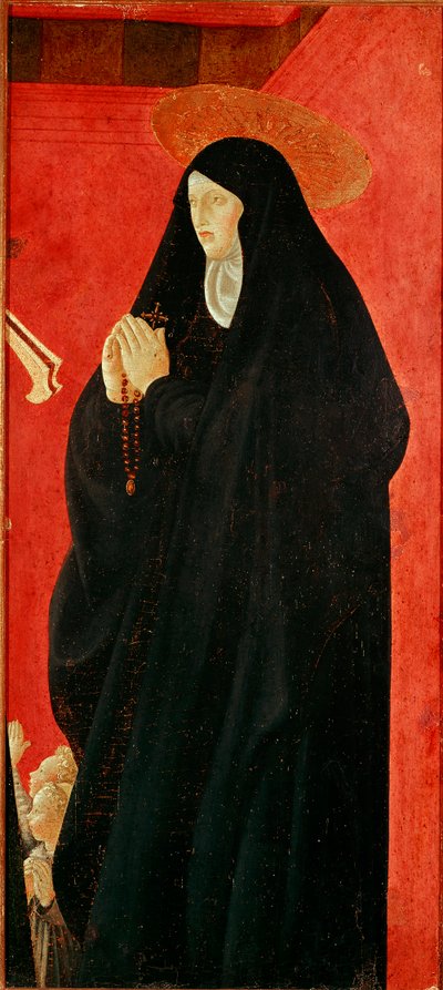 Sainte Monaca (Monique?) Detay. Ahşap üzerine Detrempe, Paolo Uccello (Paolo di Dono) (1397-1475) 1440-1445 Dim.79x35 cm Floransa, Contini Bonacossi Koleksiyonu by Paolo Uccello
