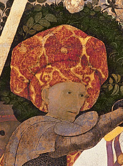 San Romano Savaşı, Floransalı paralı askerlerin Niccolo da Tolentino d.1435 lideri başkanının detayı, 30690 panel detayında c.1450-60 tempera by Paolo Uccello