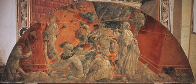 Tufan ve Suların Çökmesi, 1447-48 (tuvale aktarılan fresk) (ayrıca bkz. 123194 ve 123195) by Paolo Uccello
