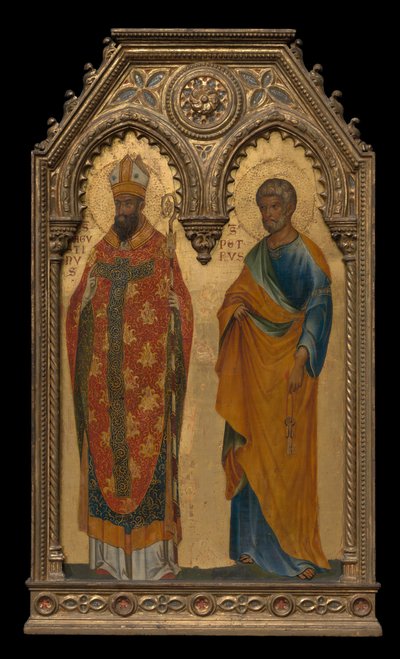 Aziz Augustine ve Peter, Yaklaşık 1350 by Paolo Veneziano