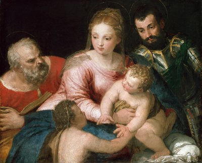 Genç Vaftizci Yahya ve Aziz George ile Kutsal Aile, 1550