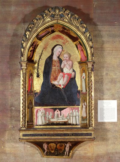 Alçakgönüllülüğün Bakiresi, Melekler ve Azizler, c.1440 (panelde altın ile tempera) by Paolo di Stefano Badaloni Schiavo