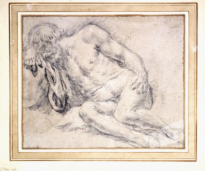 Kolunda Uyuyan Uzanmış Sakallı Bir Adam, by Paris Bordone