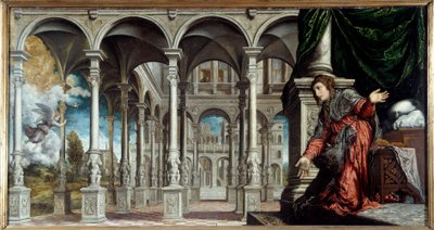 Duyuru. Paris Bordon veya Bordone (1500-1571) tarafından boyama by Paris Bordone