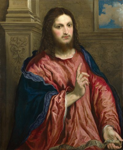 Dünyanın Işığı Olarak Mesih, c. 1550 by Paris Bordone