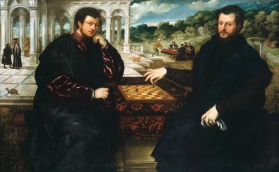 İki Satranç Oyuncusu, yaklaşık 1545. by Paris Bordone