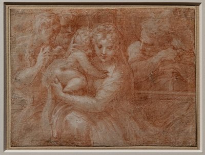 İki Azizli Kutsal Aile by Parmigianino (1503 40)