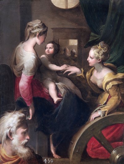 Aziz Catherine'in Mistik Evliliği (tuval üzerine yağlıboya) by Parmigianino (1503 40) (after)