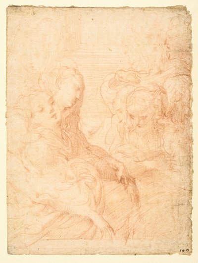 Kadın grubu (rekto) by Parmigianino
