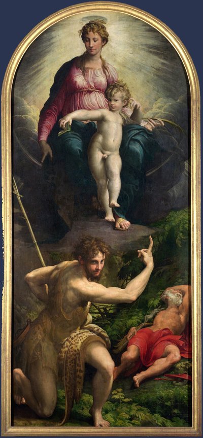 Aziz John ve Aziz Jerome ile Madonna ve Çocuk by Parmigianino