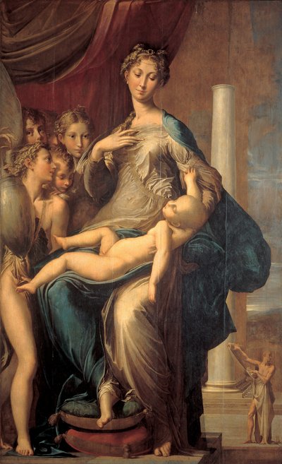 Uzun boyunlu Madonna (uzun boyunlu Madonna), resim Girolamo Fra Mazzola dit PARMIGIANINO by Parmigianino