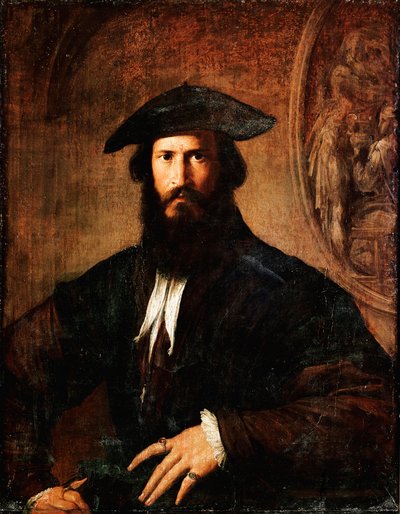 Portre Erkek Adam Tablosu Francesco Mazzola Il Parmigianino dit Parmesan (1503-1540) 1530-1531 Güneş 100x70 cm Floransa, Uffizi galerisi (Uffizi) by Parmigianino