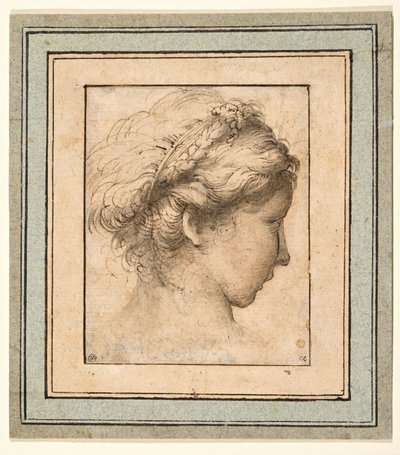 Sağa bakan bir kızın profil başkanı by Parmigianino