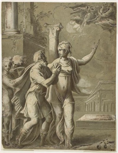 Augustus ve Tiburtine Sibyl by Parmigianino