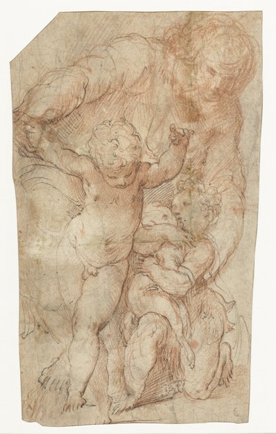 İsa Çocuk ve küçük Vaftizci Yahya ile Madonna by Parmigianino