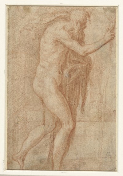 Uyarıda parmağını kaldıran adam by Parmigianino