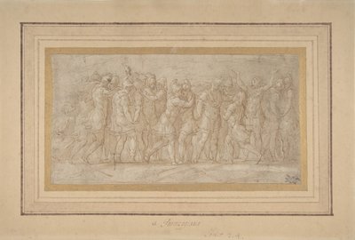Bir Zaferden Sonra Kutlayan Romalı veya Yunan Savaşçıları, 1503-40. by Parmigianino