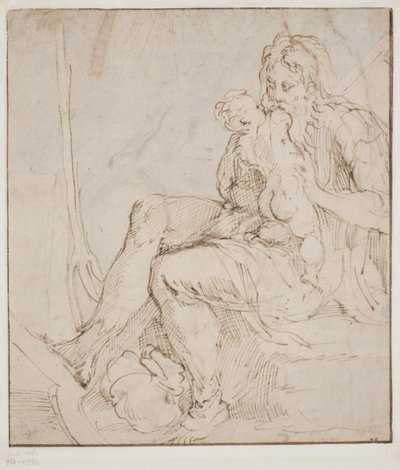 Satürn / Kronos çocuklarından birini yiyor by Parmigianino