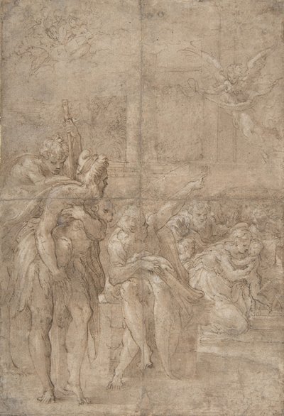 Çobanların Tapınması, 1524-27. by Parmigianino