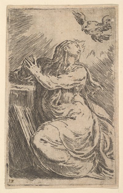 Müjde, 16. yüzyılın başlarında. by Parmigianino