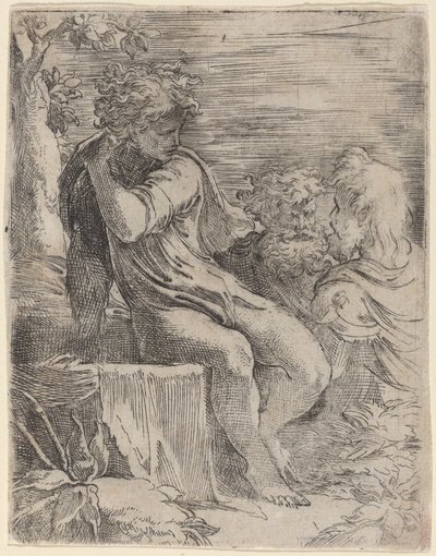 Oğlan ve İki Yaşlı Adam by Parmigianino
